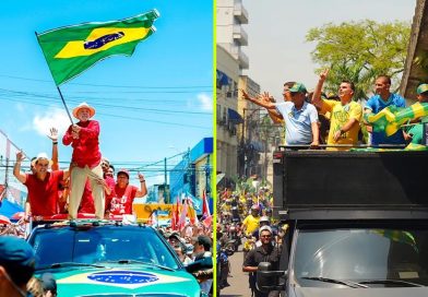 Brasília (DF), 10/10/2026 - Candidatos Luiz Inácio Lula da Silva e Flávio Bolsonaro durante campanha para o segundo turno das Eleições 2026. Foto: Arte/Agência Brasil